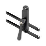 Kruk-espagnolet Afsluitbaar Linea Links mat zwart Inclusief 2 Stangen