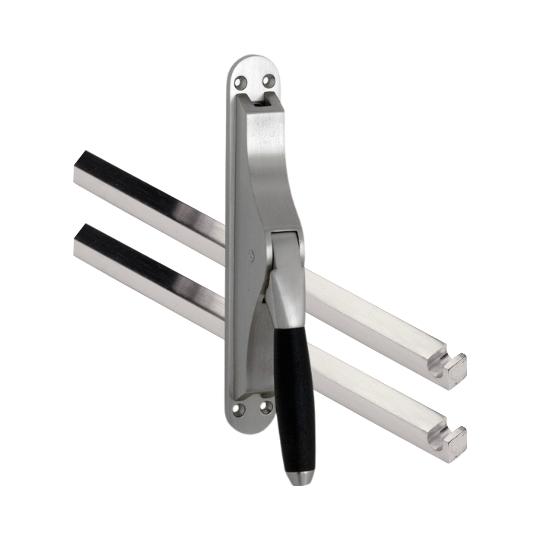 Pomp-espagnolet Ton Ebben mat nikkel Ongelakt Inclusief 2 Stangen