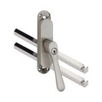 Kruk-espagnolet Afsluitbaar Linea Rechts mat nikkel Ongelakt Inclusief 2 Stangen