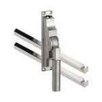 Pomp-espagnolet Bauhaus mat nikkel Ongelakt Inclusief 2 Stangen