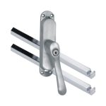 Kruk-espagnolet Afsluitbaar Linea Rechts mat chroom Inclusief 2 Stangen