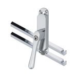 Kruk-espagnolet Afsluitbaar Linea Links glans chroom Inclusief 2 Stangen