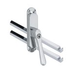 Kruk-espagnolet Afsluitbaar Linea Rechts glans chroom Inclusief 2 Stangen