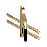 Pomp-espagnolet Ton Ebben messing Gelakt Inclusief 2 Stangen