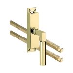 Kruk-espagnolet Bauhaus Rechts messing Ongelakt Inclusief 2 Stangen