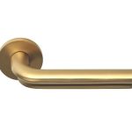 Deurklink David Rockwell ECLIPSE DR100-G op rozet PVD mat goud