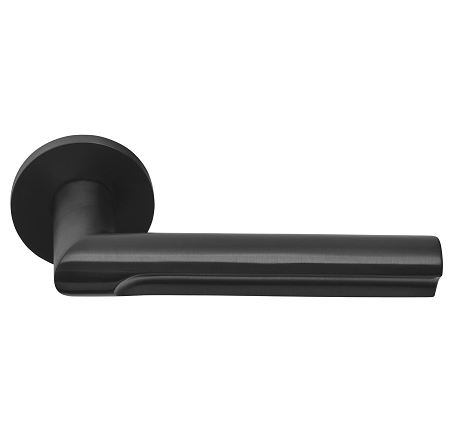 Design Deurklink David Rockwell ECLIPSE DR103-G op rozet PVD mat zwart