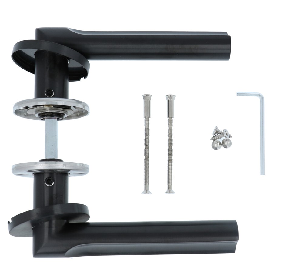 Design Deurklink David Rockwell ECLIPSE DR103-G op rozet PVD mat zwart - Afbeelding 4