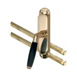 Kruk-espagnolet Ton Ebben Links messing Ongelakt Inclusief 2 Stangen