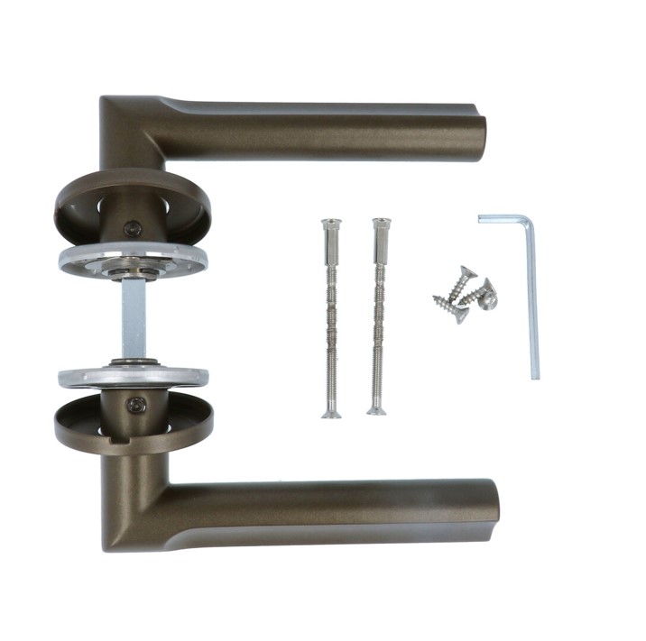 Design Deurklink David Rockwell ECLIPSE DR103-G op rozet brons - Afbeelding 4