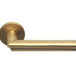 Deurklink David Rockwell ECLIPSE DR102-G op rozet PVD mat goud