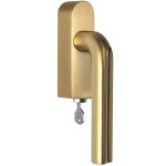 Draaikiepgarnituur ECLIPSE DR101-DKLOCK-O Links PVD mat goud