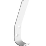 Hoed en Jashaak Recht Staal Wit Gelakt