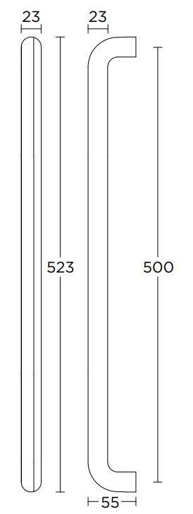 Set deurgrepen ECLIPSE DR500PA brons - Afbeelding 2