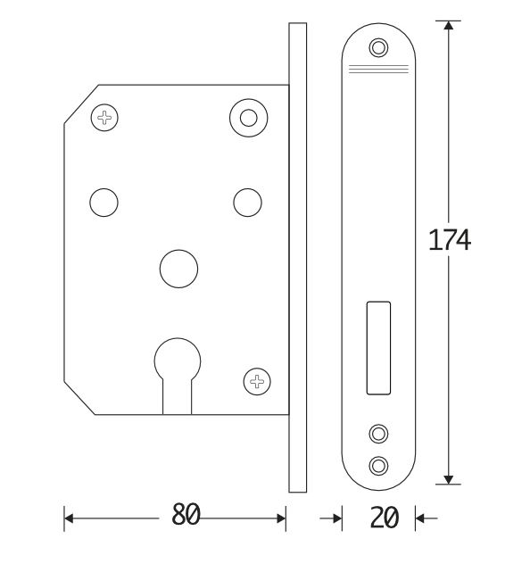 Kastslot PC Mi Satori met glans chroom Voorplaat - Afbeelding 2