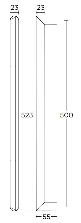 Set deurgrepen ECLIPSE DR501PA brons - Afbeelding 2