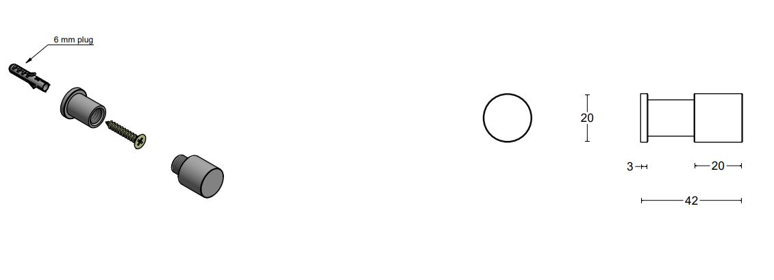 Set van 2 haken PIET BOON PB20 mat zwart - Afbeelding 2