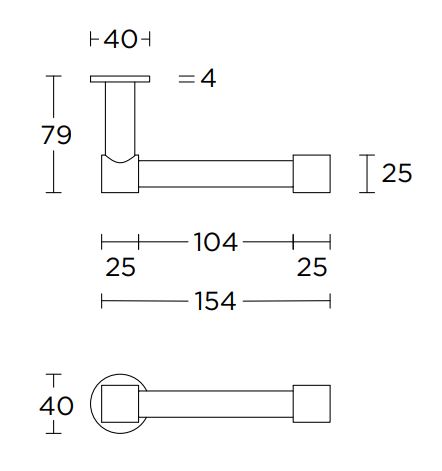 Toiletrolhouder PIET BOON PB202 mat zwart - Afbeelding 2