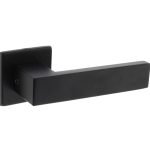 Intersteel deurklink Amsterdam met rozet verdekt 50x50x5mm zwart