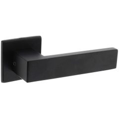 Intersteel deurklink Amsterdam met rozet verdekt 50x50x5mm zwart