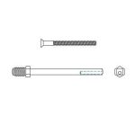 Set schroeven en wisselstift voor TOP Deurdikte 60-70mm