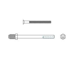 Set schroeven en wisselstift voor TOP Deurdikte 60-70mm