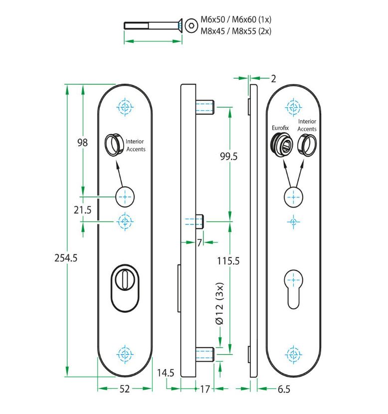 SKG3 kruk/kruk schildpaar PC92 TOP rvs - Afbeelding 2