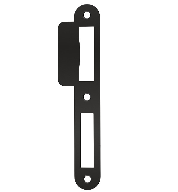 Sluitplaat korte lip 39 mm WC-PC72 zwart