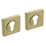 Intersteel pc-plaatjes vierkant 55x55x10mm PVD messingkleur