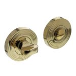 Intersteel wc-sluiting 8 mm met ril rond ø55x10 mm PVD messingkleur