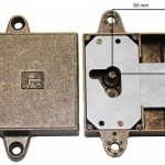 Meubelslot 30 mm links brons