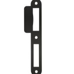 Sluitplaat lange lip 48 mm WC-PC72 zwart