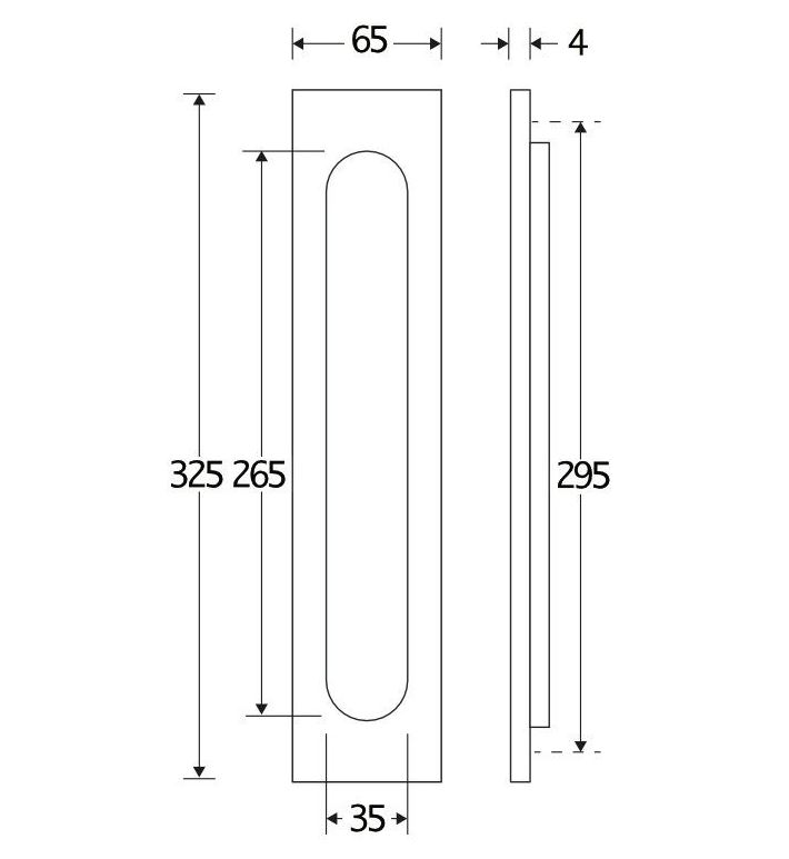 Briefplaat Verta geveerd messing ongelakt - Afbeelding 2