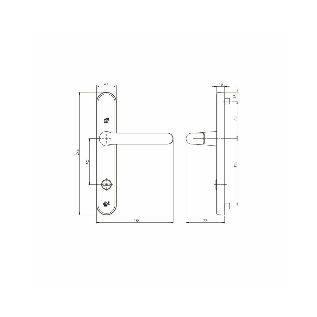 S2 veiligheidsbeslag 4021 OV buiten schild PC92 SKG3 - Afbeelding 2