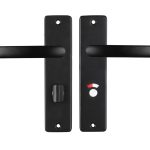 Starx deurklink blok met kortschild WC63/8 aluminium zwart