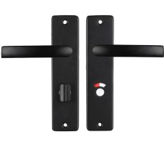 Starx deurklink blok met kortschild WC63/8 aluminium zwart