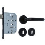 Set binnendeurbeslag deurklink model 3RX op rozet + Klavier dag en nachtslot