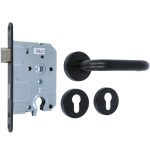 Set binnendeurbeslag deurklink model 3RX op rozet + Cilinder insteekslot