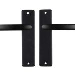 Starx deurklink blok met kortschild blind aluminium zwart