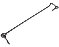 Windhaak met schroefoog 7.0 x 400 mm verzinkt zwart