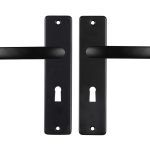 Starx deurklink blok met kortschild SL56 aluminium zwart