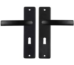 Starx deurklink blok met kortschild SL56 aluminium zwart