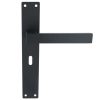 Deurklink Rechthoek op Schild SL56 rvs/mat zwart