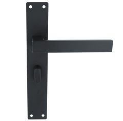 Deurklink Rechthoek op Schild WC63/8 rvs/mat zwart