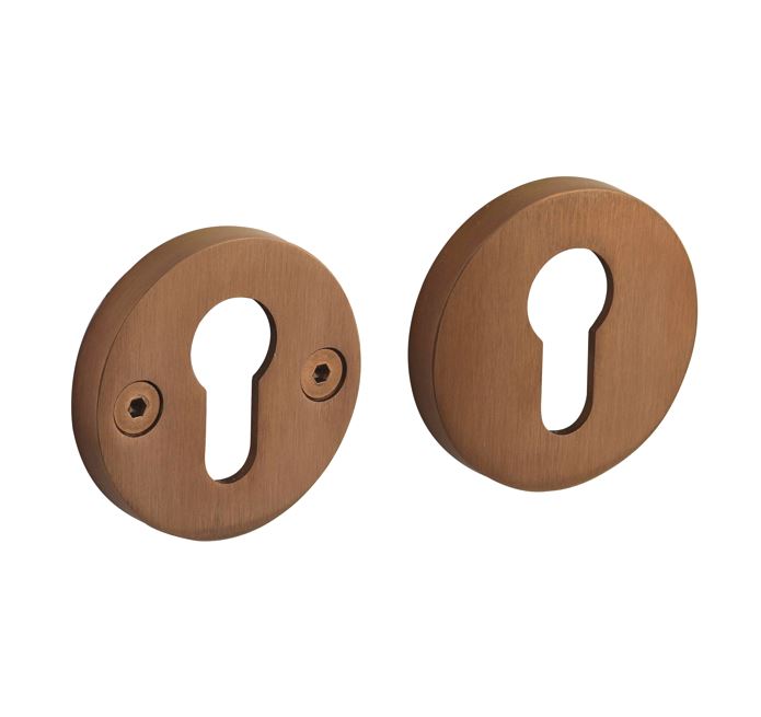 Intersteel pc-plaatjes Grand & Johnson éénzijdig verdekt ø55x8mm PVD koper mat