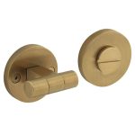 Intersteel wc-sluiting 8 mm Grand & Johnson (knop op schroefgat rozet) ø55x8mm PVD messing mat