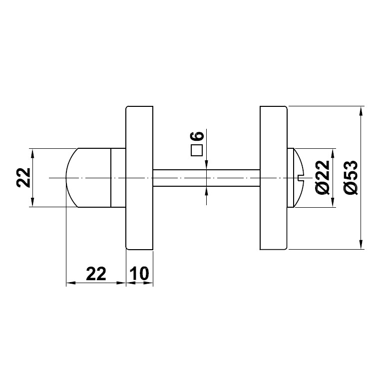 WC-sluiting 6-8 mm Rond 53 mm rvs - Afbeelding 3