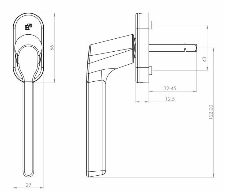 S2 universele raamboom verstelbaar aluminium - Afbeelding 2