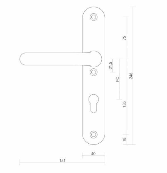 S2 veiligheidsbeslag Binnen schild 4021 OV PC72 - Afbeelding 2