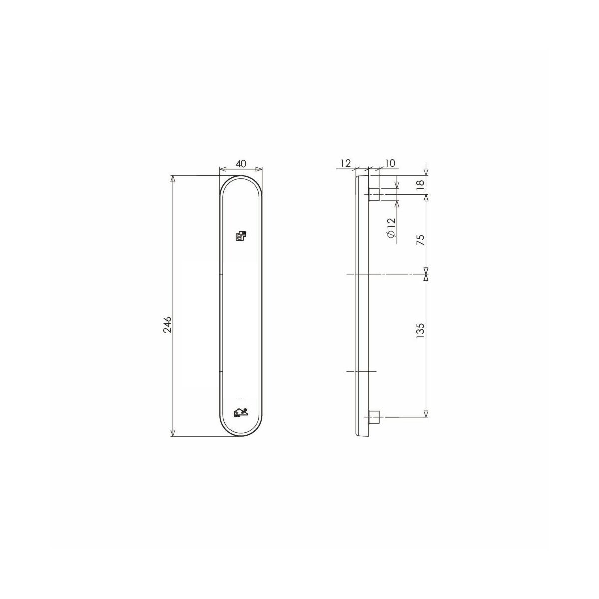 S2 veiligheidsschild 4000 OV buiten schild geheel blind SKG2 - Afbeelding 2